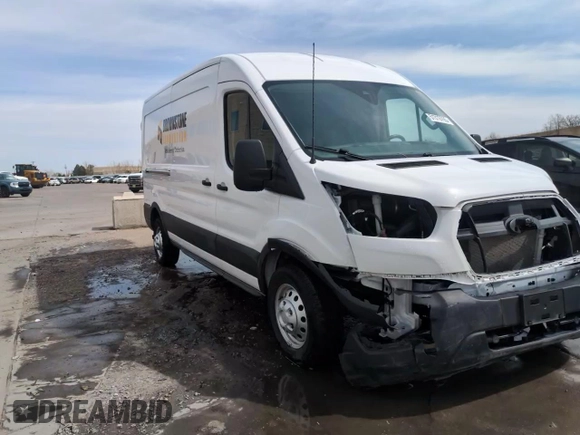 2023 Ford Transit with VIN 1FTBF8C88PKC07161, listed as a Copart auction lot 51319765 with 10,384 mi miles and Salvage Title. Bid and sale history available at DreamBid. Image 14.
