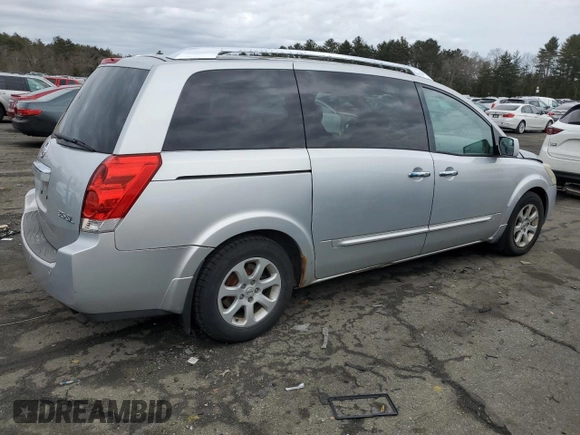 2007 Nissan Quest S with VIN 5N1BV28U27N143134, listed as a Copart auction lot 47858905 with 158,437 mi miles and Clean Title. Bid and sale history available at carsss.com. Image 3.