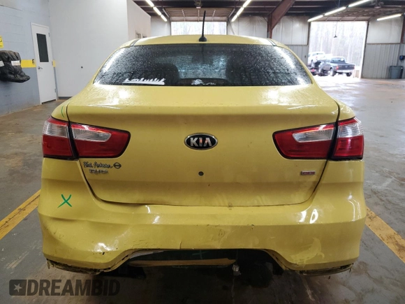 2016 Kia Rio LX with VIN KNADM4A34G6658799, listed as a Copart auction lot 50354285 with 134,091 mi miles and Salvage Title. Bid and sale history available at DreamBid. Image 6.