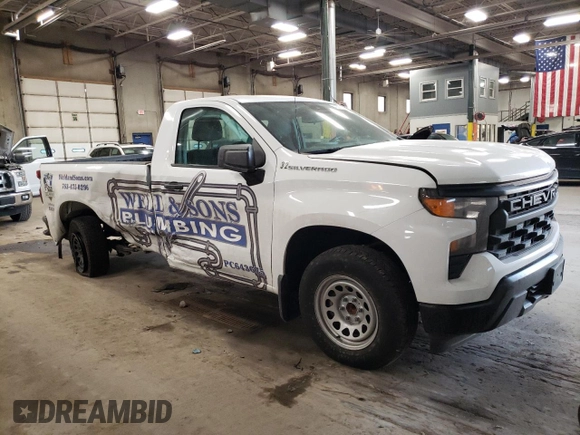 2022 Chevrolet Silverado 1500 Work Truck with VIN 3GCNAAEK9NG504553, listed as a Copart auction lot 43327085 with 42,722 mi miles and Salvage Title. Bid and sale history available at DreamBid. Image 4.