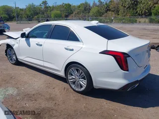 2025 Cadillac CT4 Premium Luxury with VIN 1G6DB5RK4S0116692, listed as a IAAI auction lot 41908381 with 79 mi miles. Bid and sale history available at carsss.com. Image 3.