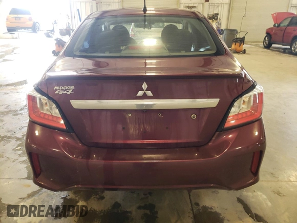 2021 Mitsubishi Mirage ES with VIN ML32FUFJ9MHF01299, listed as a Copart auction lot 57794835 with 85,816 mi miles and Salvage title. Bid and sale history available at DreamBid. Image 6.