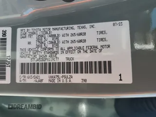 2023 Toyota Tundra Limited with VIN 5TFJA5DB2PX119177, listed as a Copart auction lot 62610775 with Not provided miles and Salvage title. Bid and sale history available at DreamBid. Image 12.