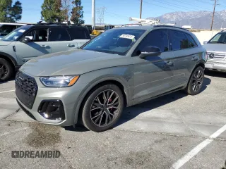 2025 Audi SQ5 Premium Plus with VIN WA1B4AFY6S2036938, listed as a Copart auction lot 88290625 with 449 mi miles and Salvage Title. Bid and sale history available at DreamBid. Image 1.