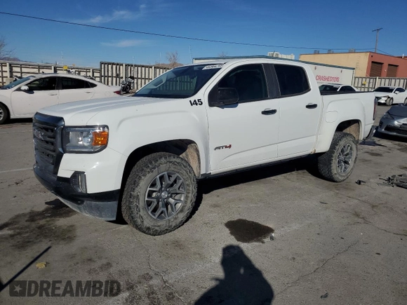 2022 GMC Canyon 4WD AT4 w/Leather with VIN 1GTG6FEN2N1200285, listed as a Copart auction lot 44564205 with 118,711 mi miles and Salvage Title. Bid and sale history available at carsss.com. Image 1.