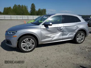 2018 Audi Q5 Premium Plus with VIN WA1BNAFY2J2209396, listed as a Copart auction lot 52804525 with 55,027 mi miles and Salvage Title. Bid and sale history available at carsss.com. Image 1.