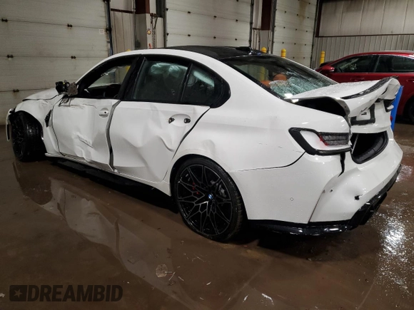 2025 BMW M3 Competition xDrive z VIN WBS33HJ03SFU35458, wystawiony jako Copart lot #43777165 z przebiegiem 231 mil mil oraz Szkoda całkowita • Salvage title. Historia ofert i sprzedaży dostępna na DreamBid. Obrazek 2.