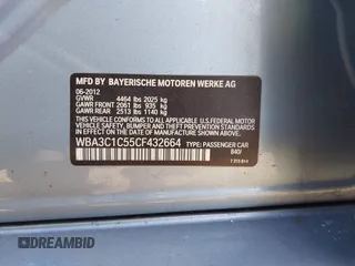 2012 BMW 3 Series 328i с VIN WBA3C1C55CF432664, выставлен на аукционе IAAI как лот 41334641 с пробегом Не указан миль и . История ставок и продаж доступна на DreamBid. Изображение 9.