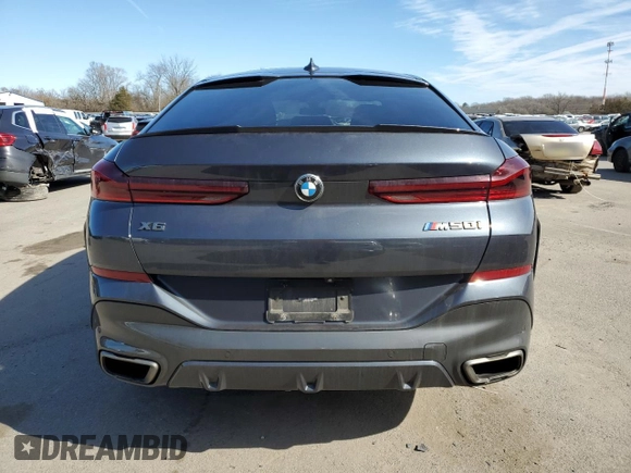 2020 BMW X6 M50i with VIN 5UXCY8C08L9C75486, listed as a Copart auction lot 42780354 with 66,661 mi miles. Bid and sale history available at carsss.com. Image 6.
