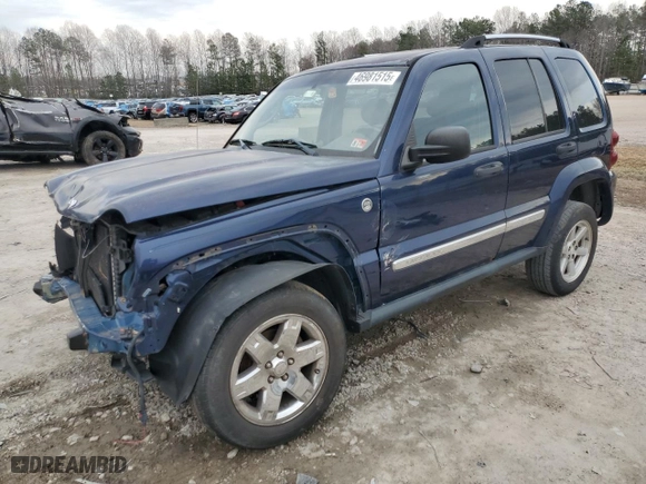 2006 Jeep Liberty Limited with VIN 1J4GL58KX6W184940, listed as a Copart auction lot 46981515 with 196,561 mi miles and Salvage Title. Bid and sale history available at carsss.com. Image 1.