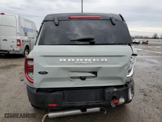 2024 Ford Bronco Sport Outer Banks with VIN 3FMCR9C68RRE23733, listed as a Copart auction lot 47561615 with 0 mi miles and Salvage Title. Bid and sale history available at carsss.com. Image 6.