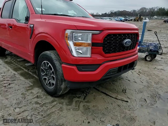 2022 Ford F-150 XL with VIN 1FTEW1EP7NKD35025, listed as a Copart auction lot 84569744 with 75,695 mi miles and Salvage Title. Bid and sale history available at carsss.com. Image 10.