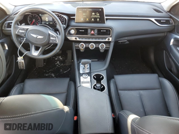2020 Genesis G70 2.0T z VIN KMTG64LA1LU051157, wystawiony jako Copart lot #89180485 z przebiegiem 29 978 mil mil oraz Szkoda całkowita • Salvage title. Historia ofert i sprzedaży dostępna na DreamBid. Obrazek 8.
