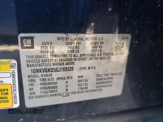 2016 Chevrolet Traverse LT with VIN 1GNKVGKD3GJ168326, listed as a Copart auction lot 51794255 with 122,505 mi miles and Salvage Title. Bid and sale history available at DreamBid. Image 13.