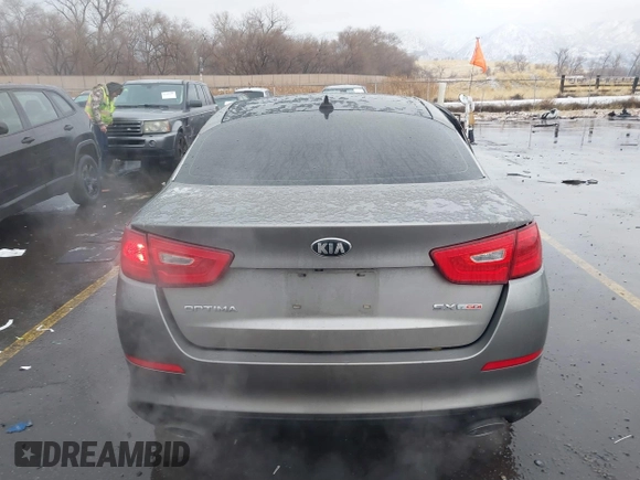 2015 Kia Optima SX Turbo with VIN 5XXGR4A66FG361755, listed as a IAAI auction lot 41199887 with 114,179 mi miles. Bid and sale history available at carsss.com. Image 16.