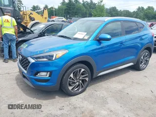 2019 Hyundai Tucson Ultimate with VIN KM8J3CAL3KU891754, listed as a IAAI auction lot 39809087 with 95,967 mi miles. Bid and sale history available at carsss.com. Image 6.