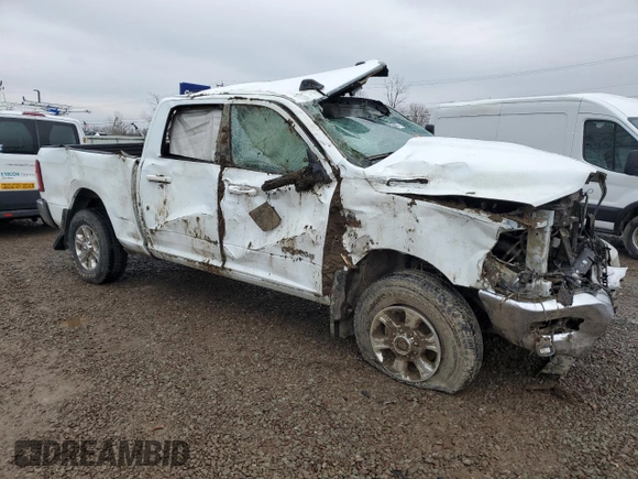 2022 Ram 2500 Big Horn with VIN 3C6UR5DL5NG410375, listed as a Copart auction lot 52580485 with 0 mi miles and Salvage Title. Bid and sale history available at carsss.com. Image 4.