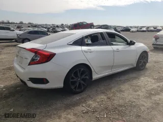 2019 Honda Civic Sedan Sport with VIN 19XFC2F84KE049982, listed as a Copart auction lot 47287135 with 90,691 mi miles and Salvage Title. Bid and sale history available at carsss.com. Image 3.