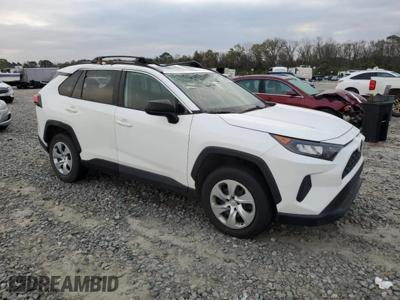 2020 Toyota RAV4 LE with VIN 2T3H1RFV7LC077957, listed as a Copart auction lot 49574275 with 56,650 mi miles and Salvage Title. Bid and sale history available at carsss.com. Image 4.