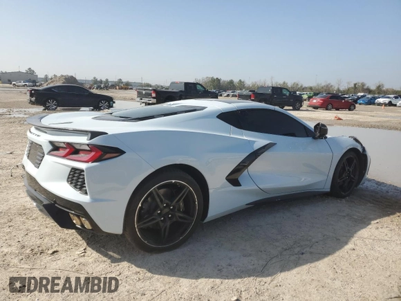 2024 Chevrolet Corvette 1LT with VIN 1G1YA2D46R5109841, listed as a Copart auction lot 43243585 with 7,840 mi miles and Salvage title. Bid and sale history available at DreamBid. Image 3.