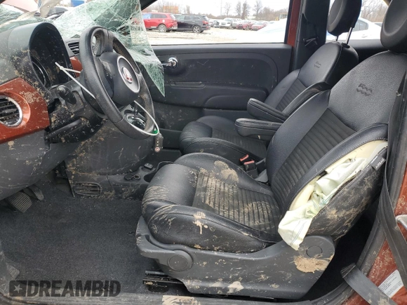 2015 FIAT 500 Turbo with VIN 3C3CFFHH7FT621860, listed as a Copart auction lot 47599345 with 73,817 mi miles and Salvage Title. Bid and sale history available at carsss.com. Image 7.