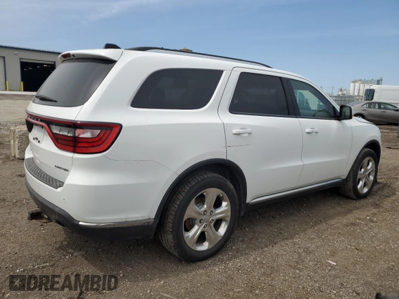 2015 Dodge Durango Limited with VIN 1C4RDJDG7FC772186, listed as a Copart auction lot 52730465 with 101,336 mi miles and Salvage title. Bid and sale history available at DreamBid. Image 3.