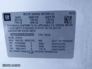 2016 GMC Sierra 1500 with VIN 1GTV2LEH2GZ350803, listed as a IAAI auction lot 41310105 with 135,662 mi miles. Bid and sale history available at carsss.com. Image 9.