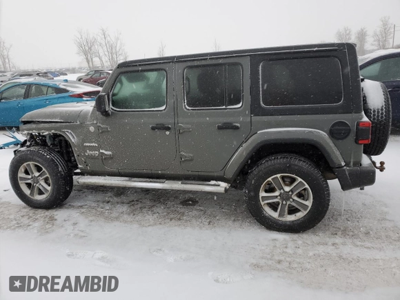 2021 Jeep Wrangler Unlimited Sahara z VIN 1C4HJXEG0MW572641, wystawiony jako Copart lot #42867765 z przebiegiem 93 609 mil mil oraz Szkoda całkowita • Salvage title. Historia ofert i sprzedaży dostępna na DreamBid. Obrazek 2.