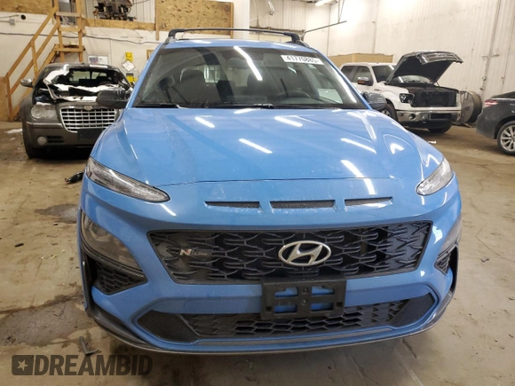 2022 Hyundai Kona N Line with VIN KM8K3CA33NU925491, listed as a Copart auction lot 41770885 with 33,109 mi miles and Salvage Title. Bid and sale history available at carsss.com. Image 5.