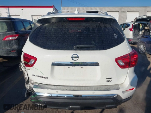 2019 Nissan Pathfinder SV with VIN 5N1DR2MM1KC590948, listed as a IAAI auction lot 41434332 with 96,352 mi miles and . Bid and sale history available at DreamBid. Image 16.