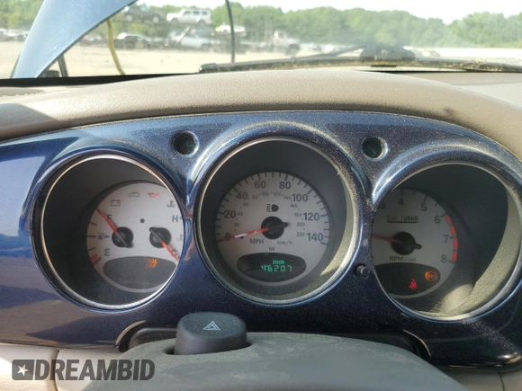 2005 Chrysler PT Cruiser GT with VIN 3C3AY75S55T524274, listed as a Copart auction lot 61123405 with 46,207 mi miles and Clean title. Bid and sale history available at DreamBid. Image 9.