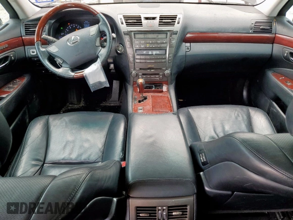 2007 Lexus LS 460 with VIN JTHBL46F675004312, listed as a Copart auction lot 59763745 with 138,575 mi miles and Salvage title. Bid and sale history available at DreamBid. Image 8.