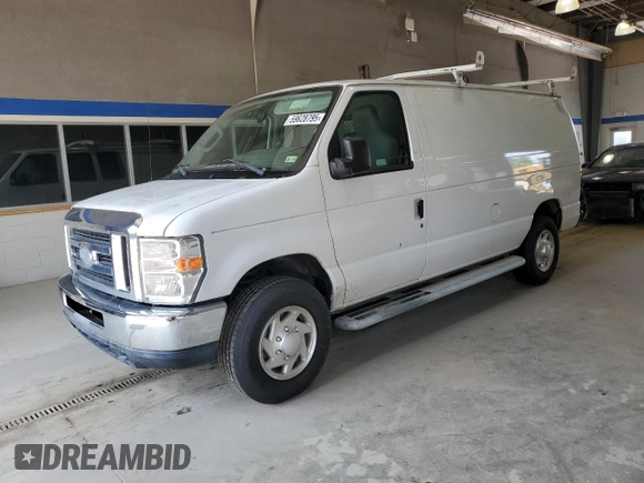 2014 Ford Econoline Cargo Commercial with VIN 1FTNE2EW6EDA62776, listed as a Copart auction lot 59628795 with 85,331 mi miles and Clean title. Bid and sale history available at DreamBid. Image 1.
