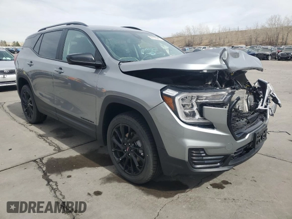 2023 GMC Terrain SLE with VIN 3GKALTEG9PL197285, listed as a Copart auction lot 50163245 with 57,627 mi miles and Salvage title. Bid and sale history available at DreamBid. Image 4.