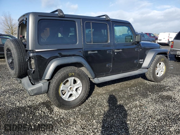 2018 Jeep Wrangler Unlimited Sport with VIN 1C4HJXDN4JW198837, listed as a Copart auction lot 45419485 with 88,654 mi miles and Salvage title. Bid and sale history available at DreamBid. Image 3.
