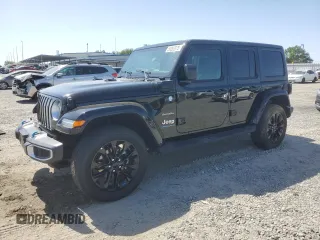 2023 Jeep Wrangler Sahara with VIN 1C4JJXP61PW512975, listed as a Copart auction lot 59392075 with 26,954 mi miles and Salvage title. Bid and sale history available at DreamBid. Image 1.