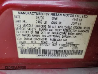 2006 Nissan Maxima 3.5 SE with VIN 1N4BA41E06C855947, listed as a Copart auction lot 71431694 with 206,584 mi miles and Salvage Title. Bid and sale history available at carsss.com. Image 14.