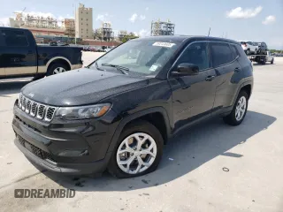 2024 Jeep Compass Sport with VIN 3C4NJDAN5RT136547, listed as a Copart auction lot 59249605 with 10,617 mi miles and Salvage title. Bid and sale history available at DreamBid. Image 1.