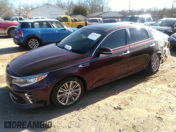 2016 Kia Optima SXL Turbo with VIN 5XXGV4L2XGG085829, listed as a IAAI auction lot 41789911 with 50,958 mi miles. Bid and sale history available at carsss.com. Image 17.