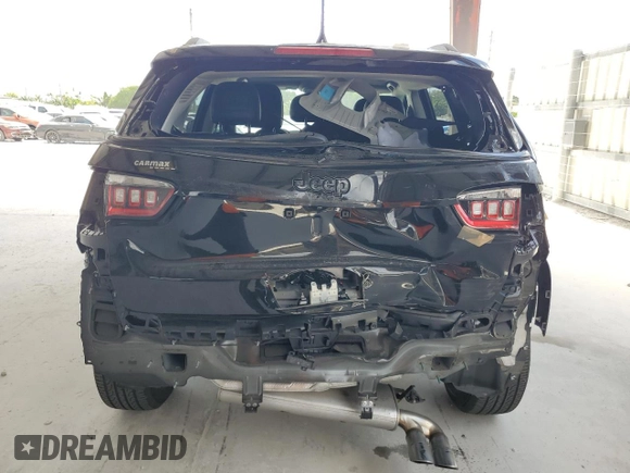 2021 Jeep Compass Latitude with VIN 3C4NJCBB1MT570942, listed as a Copart auction lot 55272855 with 17,307 mi miles and Salvage title. Bid and sale history available at DreamBid. Image 6.