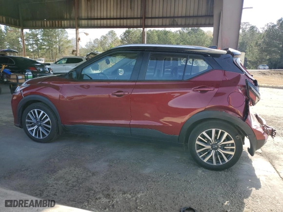2023 Nissan Kicks SV with VIN 3N1CP5CV5PL482199, listed as a Copart auction lot 50814575 with 43,130 mi miles and Salvage Title. Bid and sale history available at carsss.com. Image 2.
