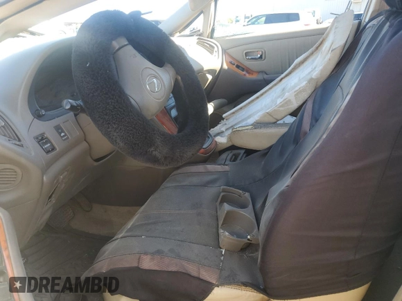 2001 Lexus RX 300 with VIN JTJGF10UX10083652, listed as a Copart auction lot 83531204 with 0 mi miles and Salvage Title. Bid and sale history available at carsss.com. Image 7.
