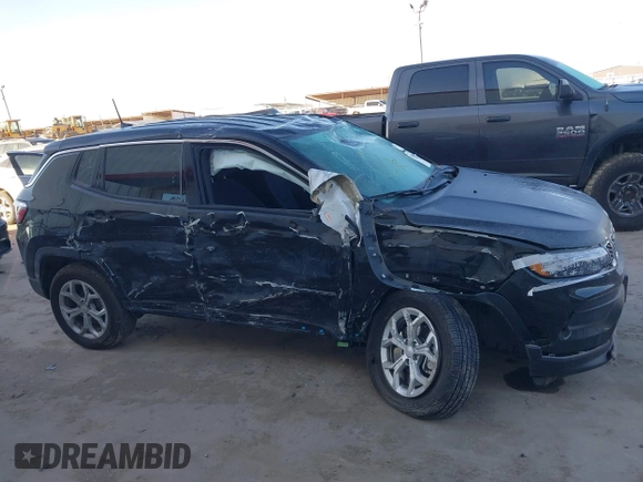 2024 Jeep Compass Sport with VIN 3C4NJDAN2RT168677, listed as a IAAI auction lot 41730940 with 8,472 mi miles and . Bid and sale history available at DreamBid. Image 14.