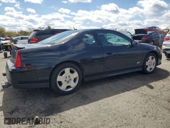 2006 Chevrolet Monte Carlo SS with VIN 2G1WL16C669234529, listed as a Copart auction lot 52373025 with 118,827 mi miles and Salvage Title. Bid and sale history available at carsss.com. Image 3.