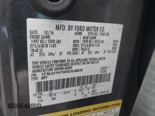 2017 Ford Expedition XLT with VIN 1FMJU1HT0HEA34835, listed as a IAAI auction lot 42763555 with 172,607 mi miles and . Bid and sale history available at DreamBid. Image 9.