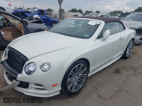 2015 Bentley Continental GT with VIN SCBGJ3ZAXFC044364, listed as a IAAI auction lot 39947673 with 3,514 mi miles and . Bid and sale history available at DreamBid. Image 2.