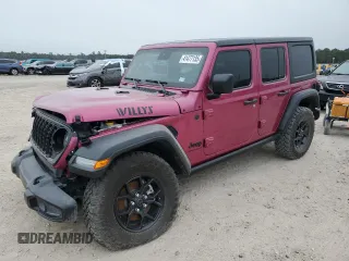 2024 Jeep Wrangler Sport S with VIN 1C4PJXDG8RW323265, listed as a Copart auction lot 41477135 with 3,060 mi miles and Salvage Title. Bid and sale history available at carsss.com. Image 1.