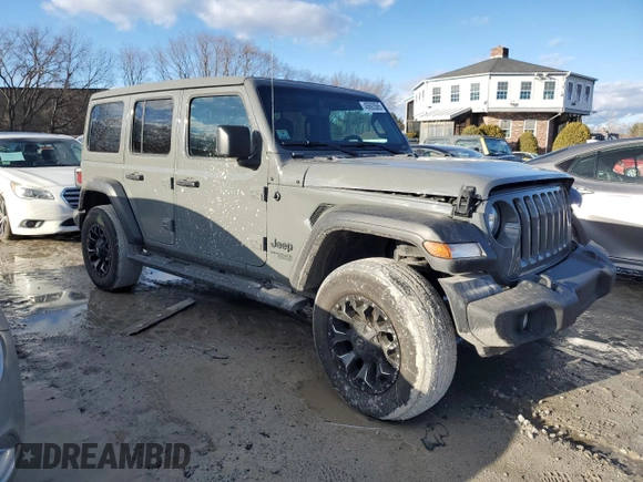2021 Jeep Wrangler Unlimited Sport S with VIN 1C4HJXDN4MW847816, listed as a Copart auction lot 45693565 with 39,438 mi miles and Salvage Title. Bid and sale history available at carsss.com. Image 4.
