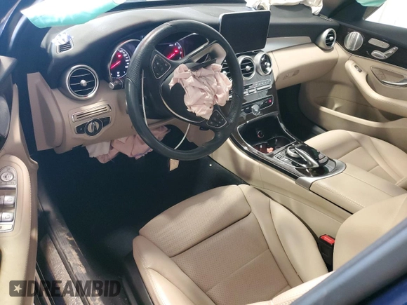 2018 Mercedes-Benz C 300 with VIN 55SWF4KB3JU280657, listed as a Copart auction lot 58184455 with Not provided miles and Salvage title. Bid and sale history available at DreamBid. Image 8.