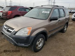2002 Honda CR-V LX z VIN JHLRD78402C081789, wystawiony jako Copart lot #42847885 z przebiegiem 178 974 mil mil oraz Czysty tytuł • Clean title. Historia ofert i sprzedaży dostępna na DreamBid. Obrazek 1.